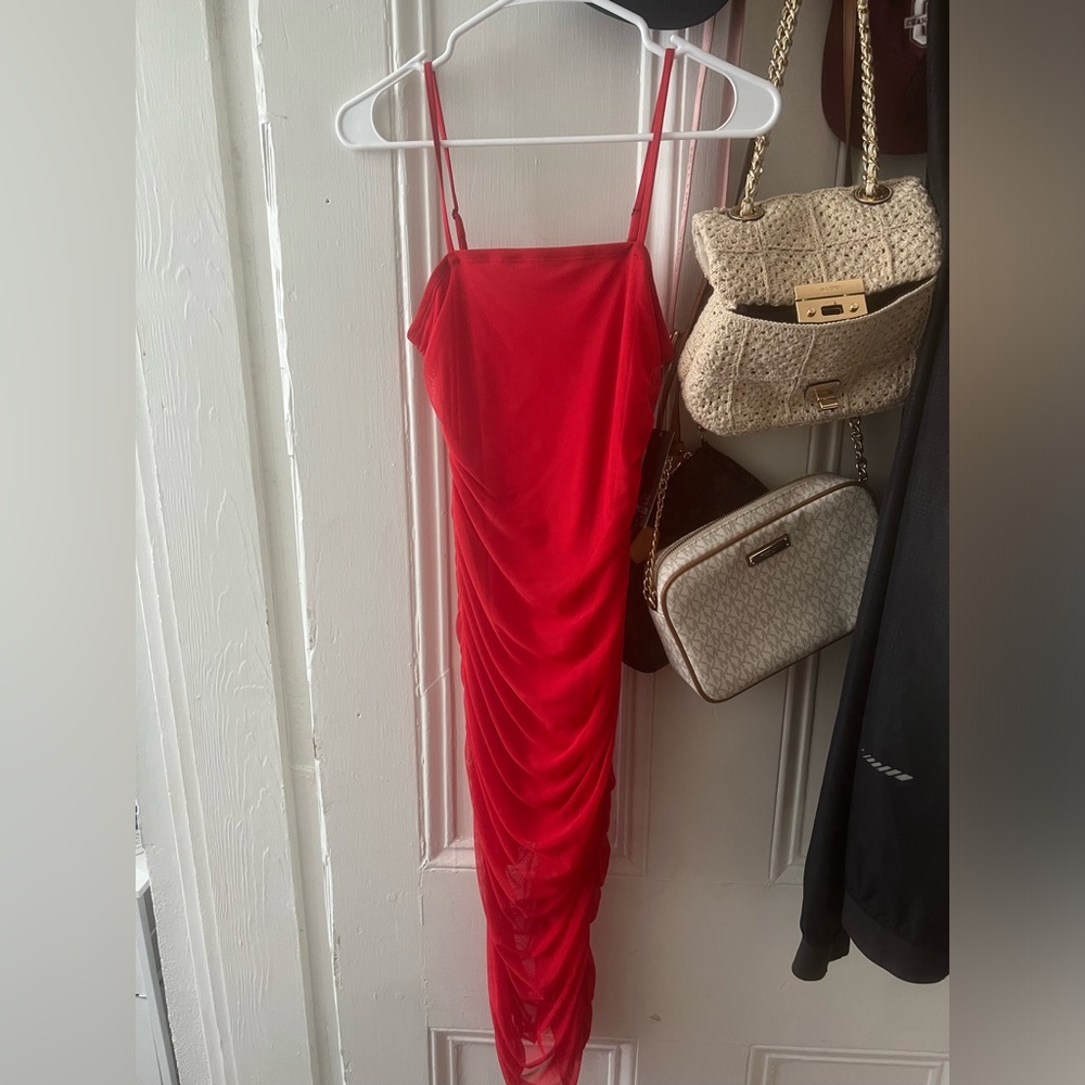 Long red women dress: size Xs